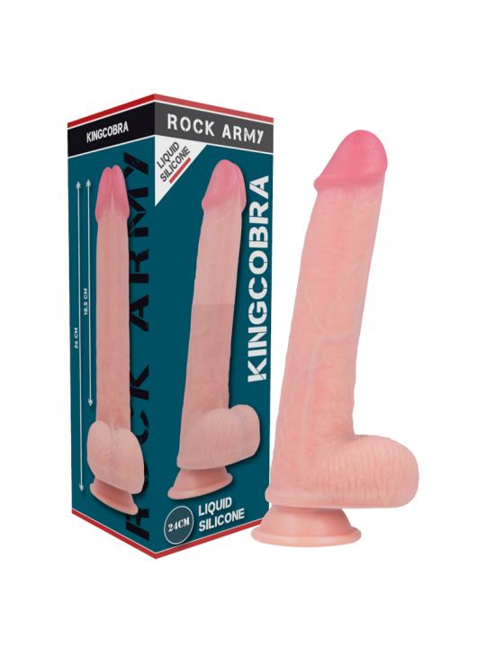 ROCKARMY - ARN S + DILDO IN SILICONE LIQUIDO PREMIUM KINGCOBRA 24 CM -O- 4.77 CM