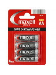 MAXELL - PILA SALINA MANGANESO AA R6 * 4 UNIT