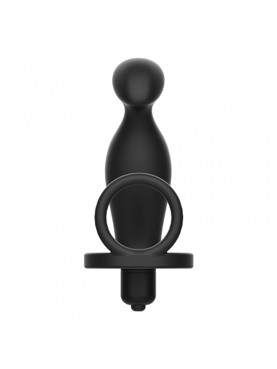 ADDICTED TOYS - PLUG ANALE CON ANELLO IN SILICONE NERO 12 CM