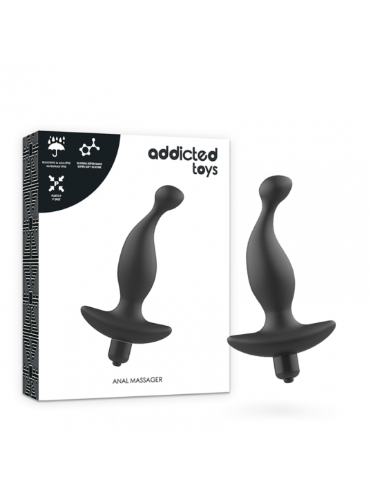 ADDICTED TOYS - MASSAGGIATORE ANALE CON VIBRAZIONE NERAMODELLO 1