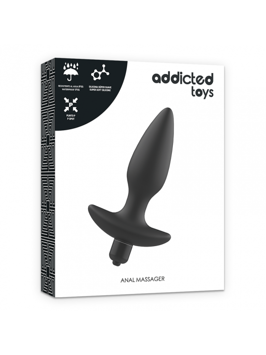 ADDICTED TOYS - MASSAGER PLUG ANALE CON VIBRAZIONE NERA