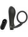 ADDICTED TOYS - ANELLO PER PENE CON TELECOMANDO PLUG ANALE NERO RICARICABILE