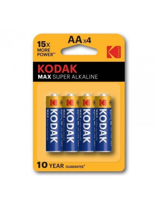 KODAK - BATTERIA ALCALINA MAX AA LR6 BLISTER * 4