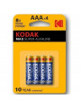 KODAK - BATTERIA MAX SUPER ALCALINA AAA LR03 BLISTER * 4