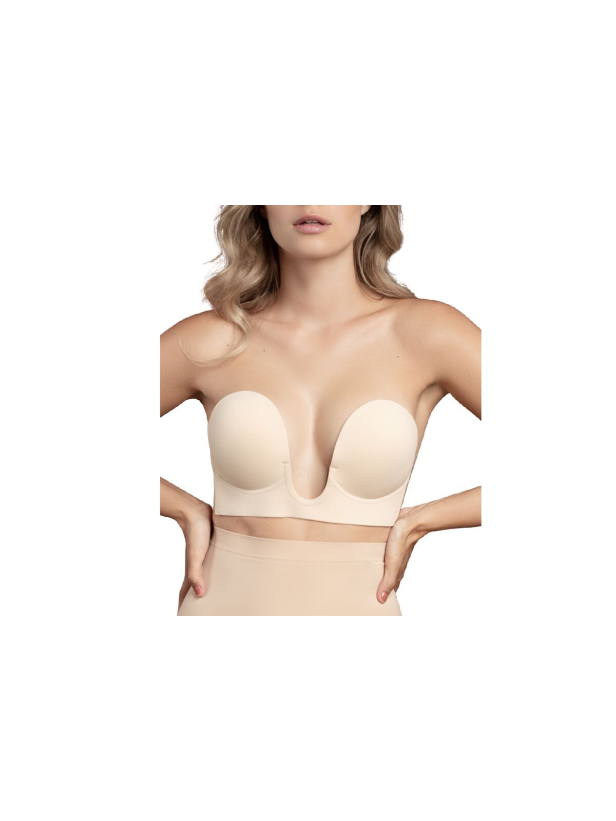 BYE-BRA - REGGISENO SENZA MANIGLIE EN U BEIGE COPPA A