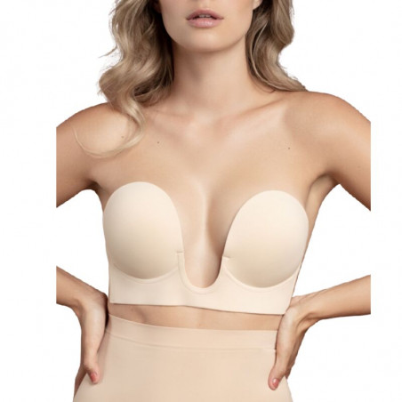 BYE-BRA - REGGISENO SENZA MANIGLIE EN U BEIGE COPPA B