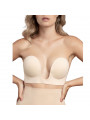 BYE-BRA - REGGISENO SENZA MANIGLIE EN U BEIGE COPPA C