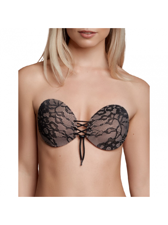 BYE-BRA - REGGISENO ADESIVO INTRECCIATO E RICAMATO COPPA D