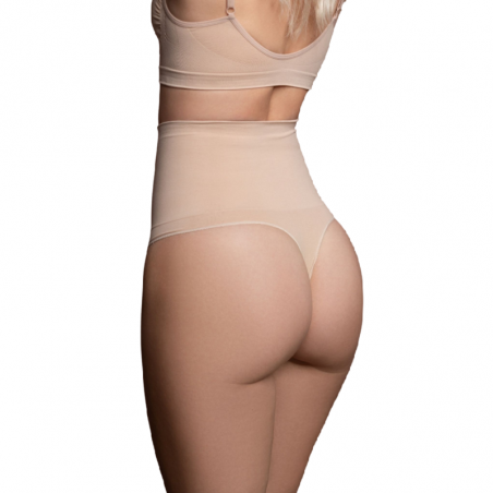 BYE-BRA - FAJA SENZA CUCITURE STILE PERIZOMA BEIGE MISURARE S