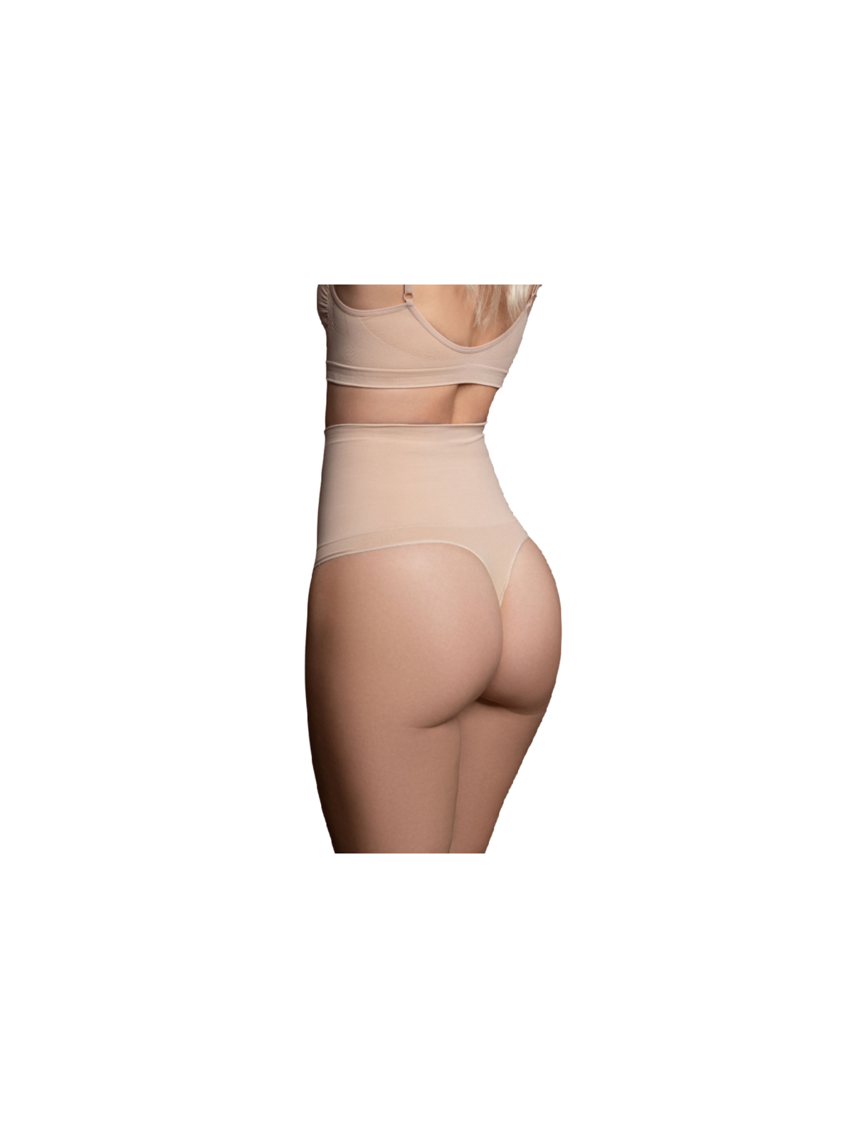 BYE-BRA - FAJA SENZA CUCITURE STILE PERIZOMA BEIGE MISURARE S