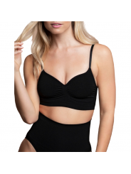 BYE-BRA - MEDIUM CONTROL REGGISENO SENZA CUCITURE NERO MISURARE S