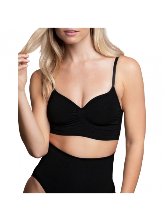 BYE-BRA - MEDIUM CONTROL REGGISENO SENZA CUCITURE NERO MISURARE S