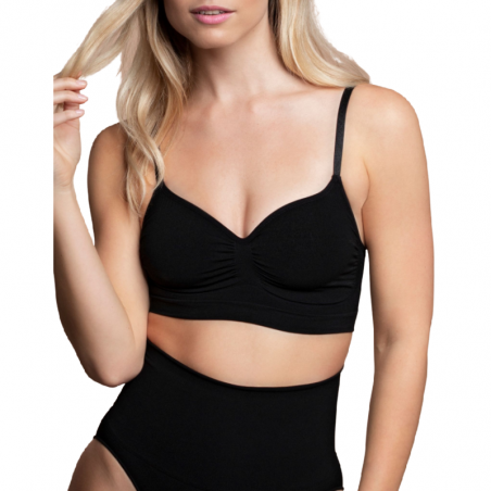 BYE-BRA - MEDIUM CONTROL REGGISENO SENZA CUCITURE NERO MISURARE L