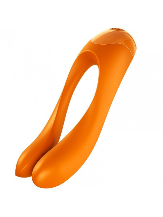 SATISFYER - VIBRATORE DA DITO CANDY CANE ARANCIONE