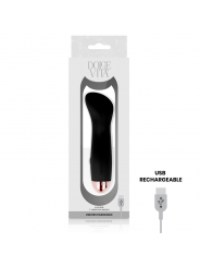 DOLCE VITA - VIBRATORE RICARICABILE ONE BLACK 10 VELOCITÀ