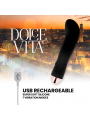 DOLCE VITA - VIBRATORE RICARICABILE DUE NERO 7 VELOCITÀ