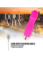 DOLCE VITA - VIBRATORE RICARICABILE TRE ROSA 7 VELOCITÀ