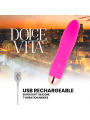 DOLCE VITA - VIBRATORE RICARICABILE QUATTRO ROSA 7 VELOCITÀ