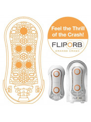 TENGA - MASTURBATORE FLIP ORB STRONG CRASH BIANCO E ARANCIONE