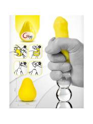 G-VIBE - UOVO MASTURBATORE RIUTILIZZABILE GIALLO STRUTTURATO