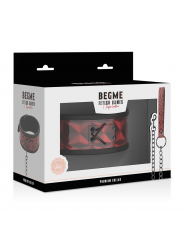 BEGME - COLLARE IN PELLE VEGANA PREMIUM RED EDITION CON FODERA IN NEOPRENE