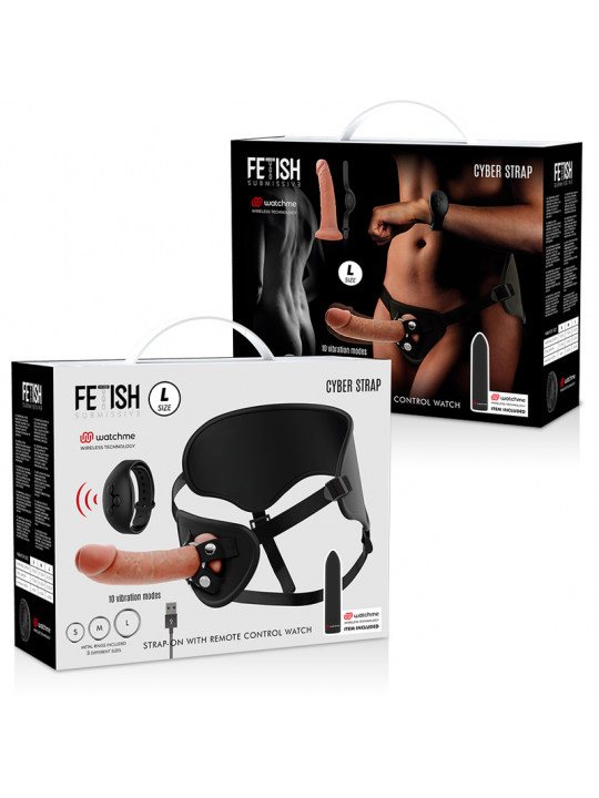 FETISH SUBMISSIVE CYBER STRAP - IMBRAGATURA CON DILDO E TELECOMANDO BULLET TECNOLOGIA WATCHME L