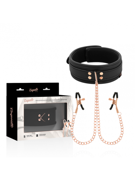 COQUETTE CHIC DESIRE - COLLANA CON PINZA PER CAPEZZOLI FANTASIA CON FODERA IN NEOPRENE