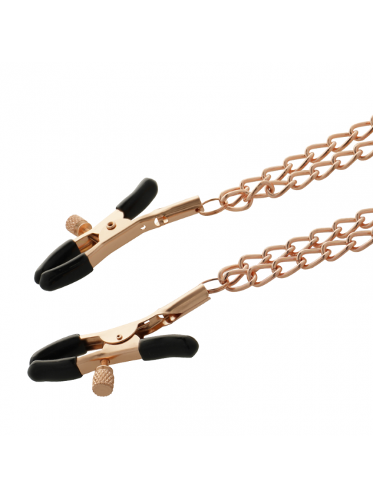 COQUETTE CHIC DESIRE - CLIPS PER CAPEZZOLI IN METALLO FANTASIA CON CATENA