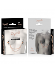 COQUETTE CHIC DESIRE - CLIPS PER CAPEZZOLI IN METALLO FANTASIA CON CATENA