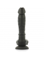 COCK MILLER - IMBRACATURA + COCKSIL ARTICOLABILE DENSIT SILICONE NERO 18 CM