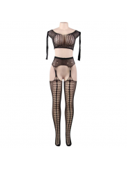 QUEEN LINGERIE - TOP BODYSTOCKING MANICA LUNGA S/L