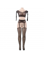 QUEEN LINGERIE - TOP BODYSTOCKING MANICA LUNGA S/L