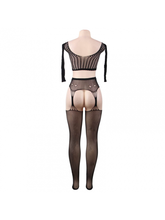 QUEEN LINGERIE - TOP BODYSTOCKING MANICA LUNGA S/L