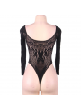 QUEEN LINGERIE - TEDDY MANICA LUNGA S/L