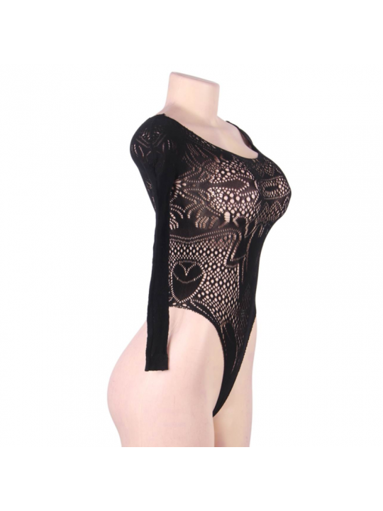 QUEEN LINGERIE - TEDDY MANICA LUNGA S/L