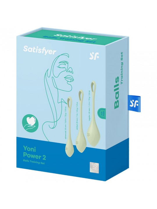 SATISFYER - SET DA ALLENAMENTO YONI POWER 2 VERDE