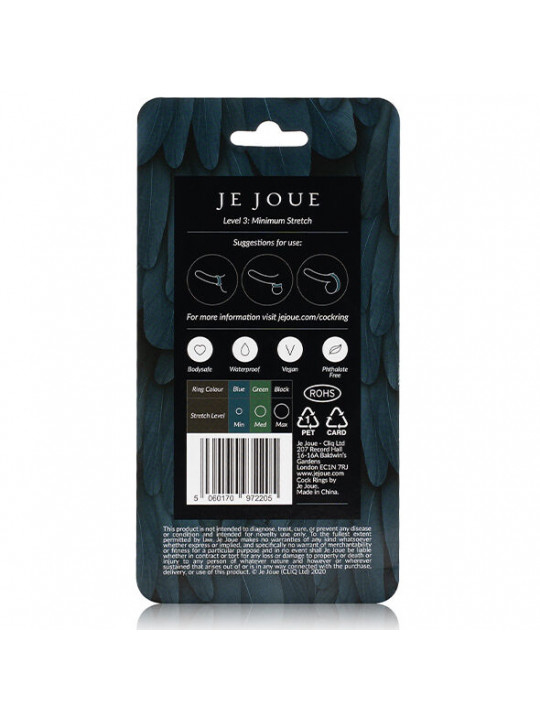 JE JOUE - ANELLO IN SILICONE BLU STRANGOLAMENTO MINIMO