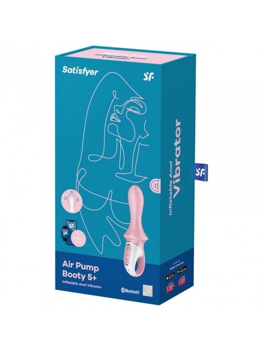 SATISFYER - VIBRATORE ANALE GONFIABILE AIR PUMP BOOTY 5+ ROSA