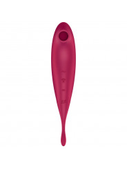 SATISFYER - STIMOLATORE E VIBRATORE TWIRLING PRO+ ROSSO