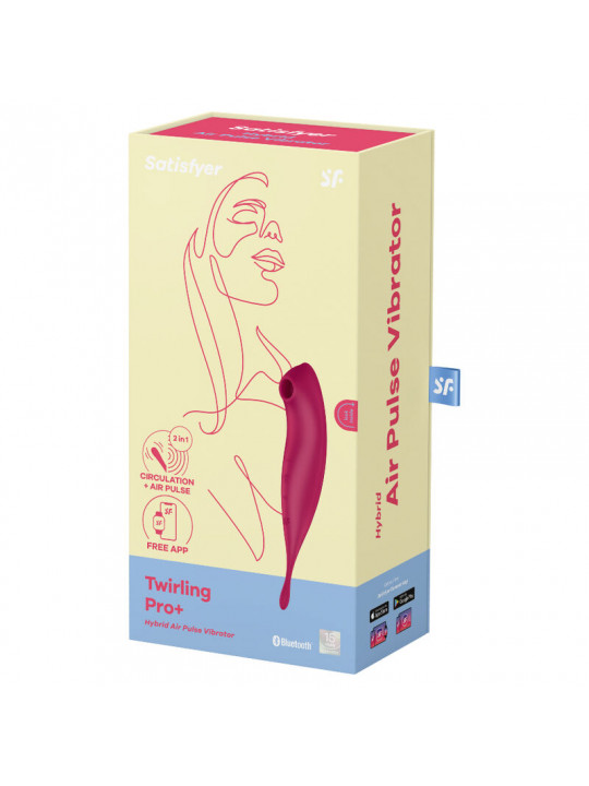 SATISFYER - STIMOLATORE E VIBRATORE TWIRLING PRO+ ROSSO