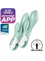 SATISFYER - APP VIBRATORE GONFIABILE CONIGLIO AIR PUMP BUNNY 5+ VERDE