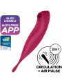 SATISFYER - STIMOLATORE E VIBRATORE TWIRLING PRO+ ROSSO