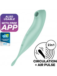 SATISFYER - TWIRLING PRO+ STIMOLATORE E APP VIBRATORE VERDE