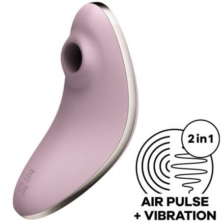 SATISFYER - VULVA LOVER 1 STIMOLATORE E VIBRATORE A IMPULSI D'ARIA VIOLA