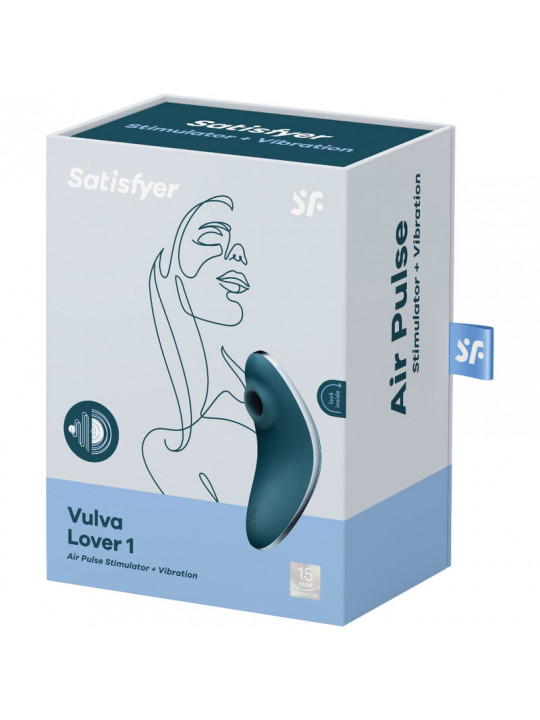 SATISFYER - VULVA LOVER 1 STIMOLATORE E VIBRATORE A IMPULSI D'ARIA BLU