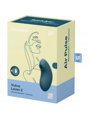 SATISFYER - STIMOLATORE E VIBRATORE A IMPULSI D'ARIA VULVA LOVER 2  BLU