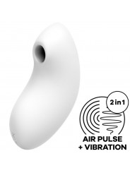 SATISFYER - STIMOLATORE E VIBRATORE A IMPULSI D'ARIA VULVA LOVER 2 BIANCO