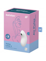 SATISFYER - STIMOLATORE E VIBRATORE A IMPULSI D'ARIA VULVA LOVER 2 BIANCO