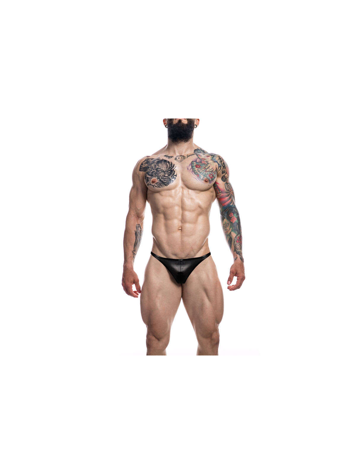 CUT4MEN - SLIP BRASILIANO IN PELLE NERA S