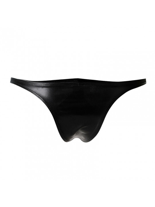 CUT4MEN - SLIP BRASILIANO IN PELLE NERA S